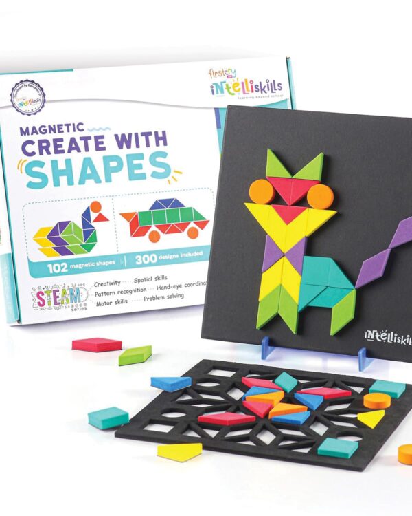 Intelliskills Premium Magnetic Create With Shapes STEM Puzzle for Kids