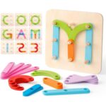 Kidology Wooden Letter Number Construction Puzzle Toy