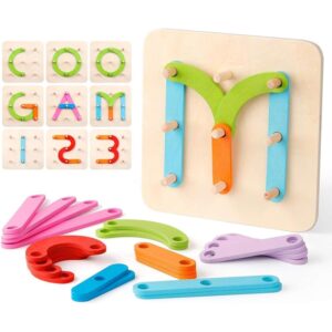 Kidology Wooden Letter Number Construction Puzzle Toy