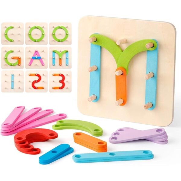 Kidology Wooden Letter Number Construction Puzzle Toy