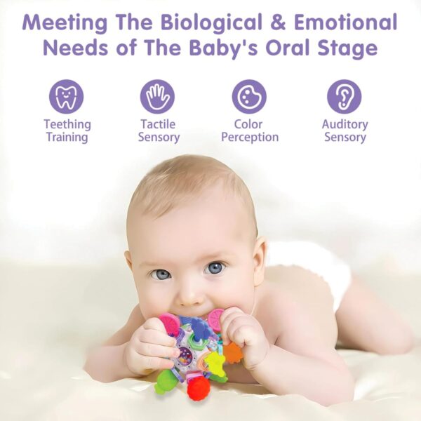 Kidology Baby Teether Silicone Ball Toy for 6-12 Months Babies
