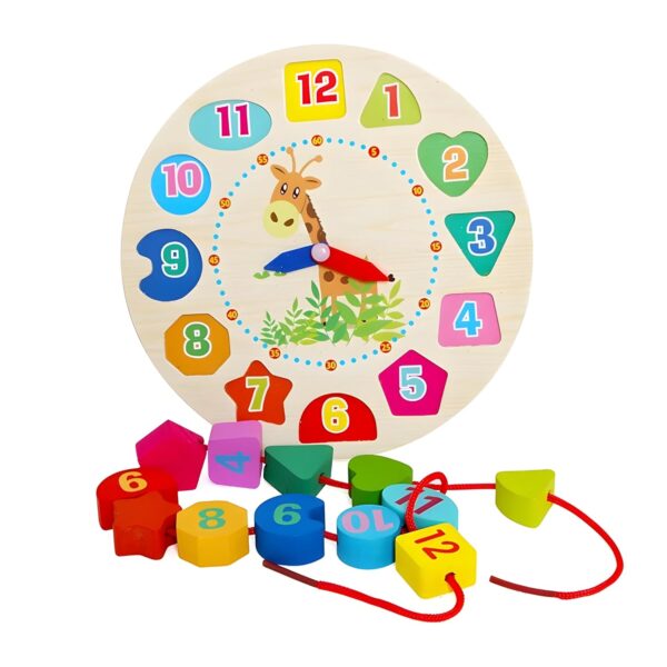 Verat Wooden Shape Color Sorting Clock