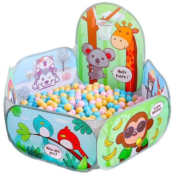 Magicwand Mesh Multi-Colored Cartoon Theme Basket Ball-Pool【25 Balls】