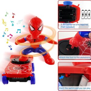 Priyadarshi Stunt Skateboard Scooter Electric Universal Rotating Tumble Music Led Light Toy