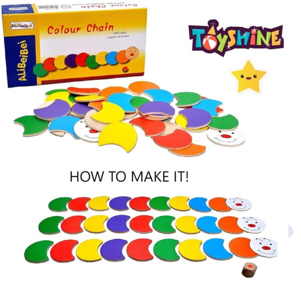 Toyshine Wooden Color Chain Sorting Snail Toy