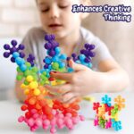 ToyMagic Star Shaped 200 Pcs STEM Toys Plastic Interlocking Blocks
