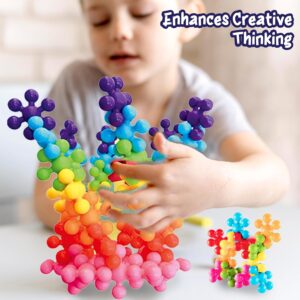 ToyMagic Star Shaped 200 Pcs STEM Toys Plastic Interlocking Blocks