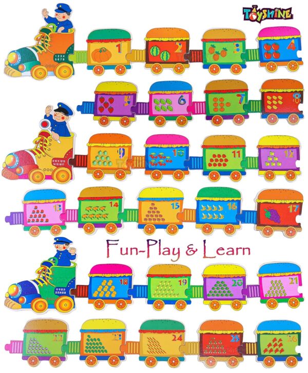 Toyshine 123 Train Puzzle Numbers Toy
