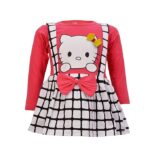 CATCUB Girl's T-Shirt Knee Length Frock
