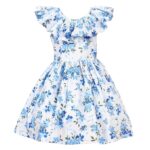 Cotton Floral Digital Printed Girl's Frock for Summer