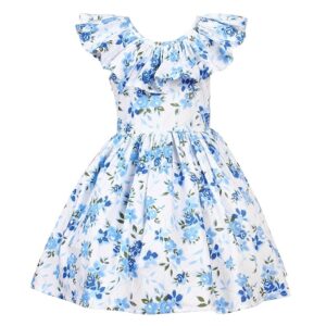 Cotton Floral Digital Printed Girl's Frock for Summer