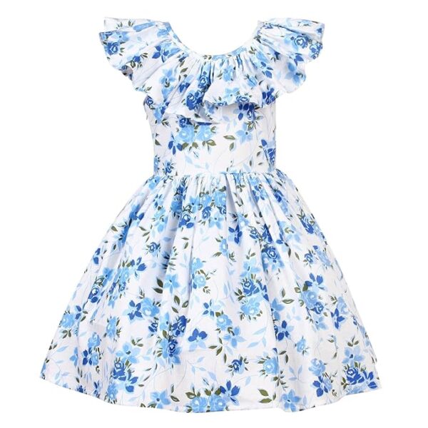 Cotton Floral Digital Printed Girl's Frock for Summer