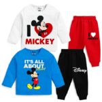 Disney Boys Regular Fit Cotton T-Shirts and Pyjamas Set
