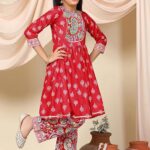 Fashion Dream Girl's Cotton Blend Salwar Suit Set