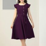 Fashion Dream Girls Solid Knee Length Dress