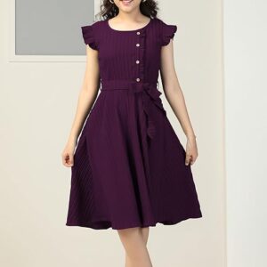 Fashion Dream Girls Solid Knee Length Dress