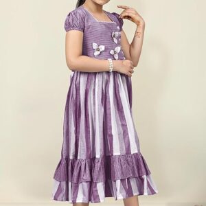 Fashion Dream Girls Stripe Ruffle Hem Dress
