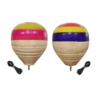 GRABSMART Wooden Spinning Tops