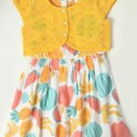 Girl's Cotton Fit and Flare Knee-Length Dress