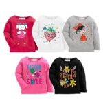 Girls' Cotton Full Hand Regular Fit T-Shirt