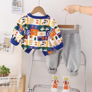 Googogaaga Boy's Cotton Printed T-shirt with Shorts Clothing Set