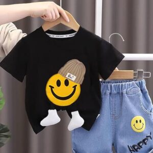 Half Sleeve T-shirt & Denim Shorts