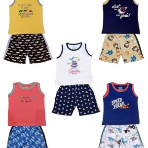 Kids Sleeveless T Shirts and Shorts Set