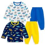 Kuchipoo Kids Regular Fit Cotton T-Shirts and Pyjamas Set