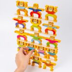 Multicolor Wooden Cute Tiger Stacking Balancing Block Puzzle