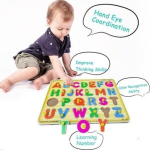 PopPlopAlphabet Number Board Puzzle Learning Toys
