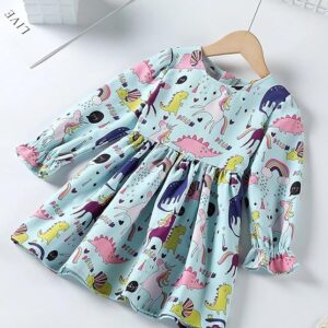 TAGAS Baby-Girl's Rayon Fit and Flare Standard Length Frock