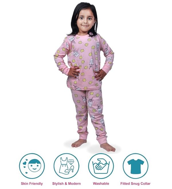 Trouser Full Sleeves Tshirt Night Suit for Kids