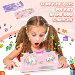 Umadiya® Branded Unicorn Theme Magnetic Pencil Box for Kids