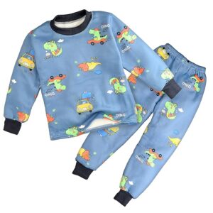 Winter Warm Fleece Kid's Cartoon Sweatshirt Tshirt and Pajama