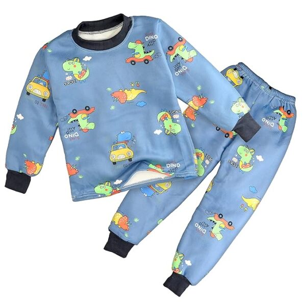 Winter Warm Fleece Kid's Cartoon Sweatshirt Tshirt and Pajama