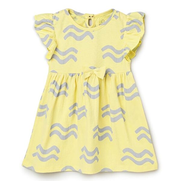 100% Cotton Jersey Round Neck A-Line Frock