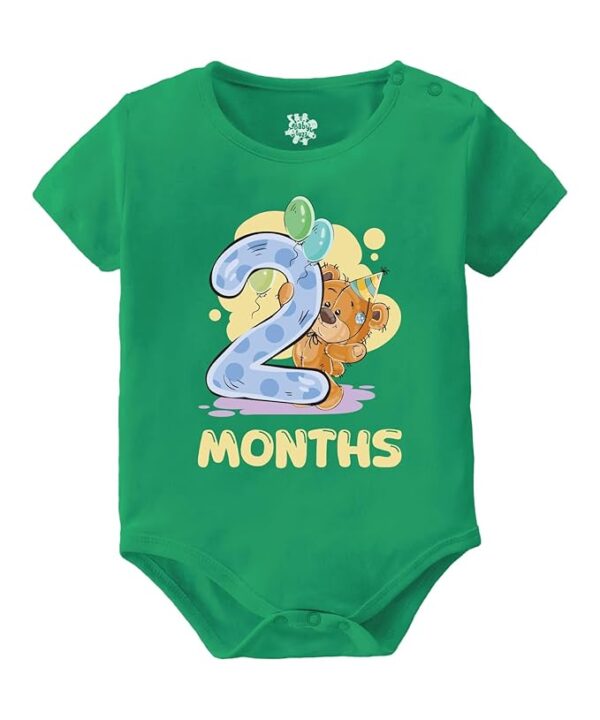 2 Months Birthday Teddy Theme Baby Romper