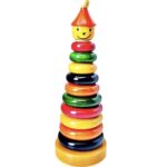 Prime Choice Toys Premium Wooden 10 Stacking Ringset