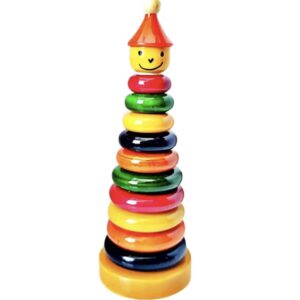 Prime Choice Toys Premium Wooden 10 Stacking Ringset