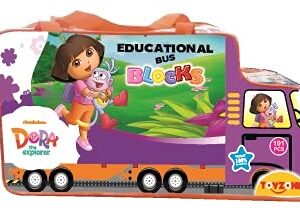 Toy zone Dora Educational Bus Blocks 111 Pcs