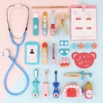 TOYARTSY Wooden Doctor and Dentist Pretend Play Set