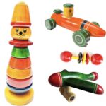 Prime Choice Toys Combo Pack of Wooden Fat Joker Stacking Ring Set
