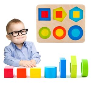 Univocean Wooden Puzzle Sorting Game for Kids