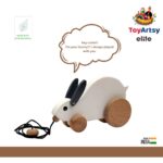 TOYARTSY Wooden Pull Along Toy