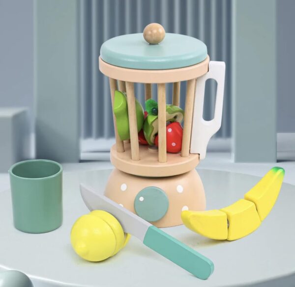 TOYARTSY Wooden Juice Blender Toy Set