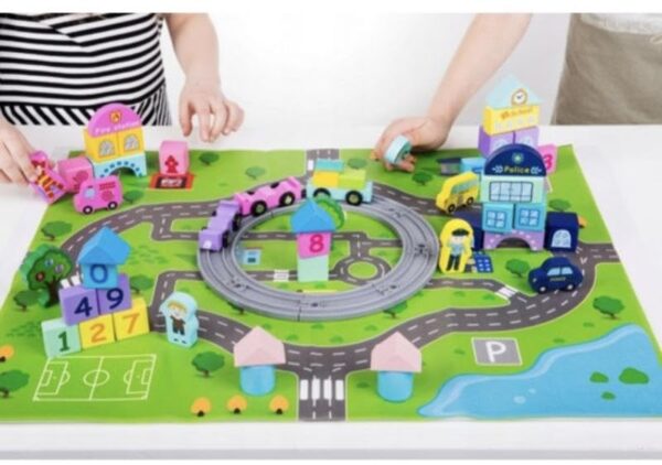 TOYARTSY Train Railway City Blocks