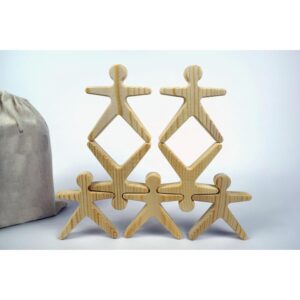 MUREN® Wooden Stacking and Balancing Game 16 pcs