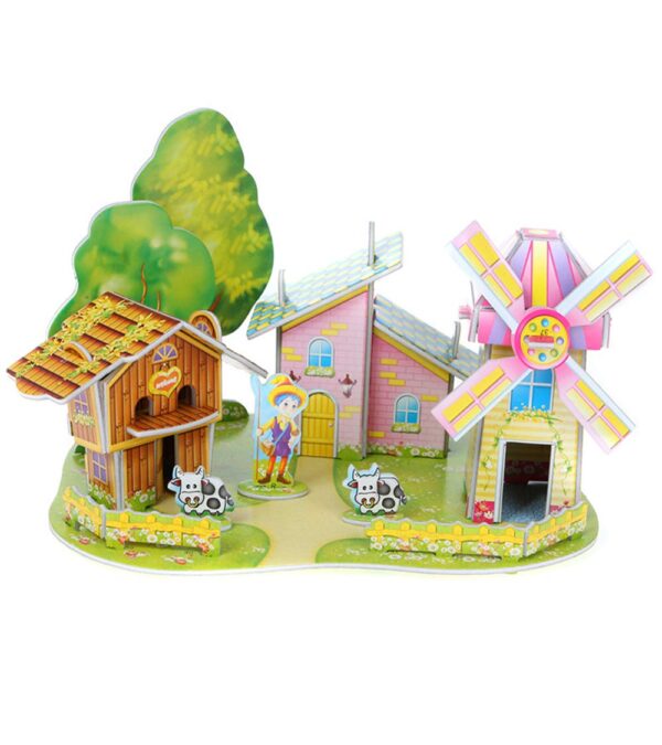 Webby Kid DIY Cozy Farm Building Model 3D Jigsaw Puzzle