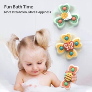 Kidology Silicone Suction Cup Flower Spinning Bath Toy