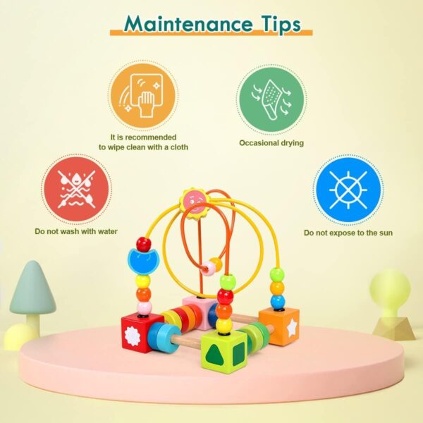 BLiSS HUES Bead Maze Wooden Toys for Baby